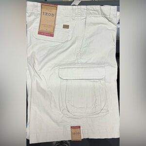 IZOD Utility Cargo Shorts - Mens 36” Waist - Flat Front - NWT
